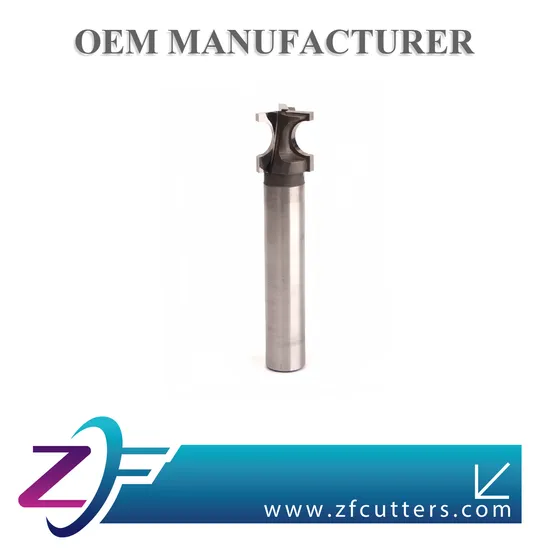 3-Flute Brazed Carbide Tipped with HSS Shank Tool Metal Corner Rounding Milling Cutter